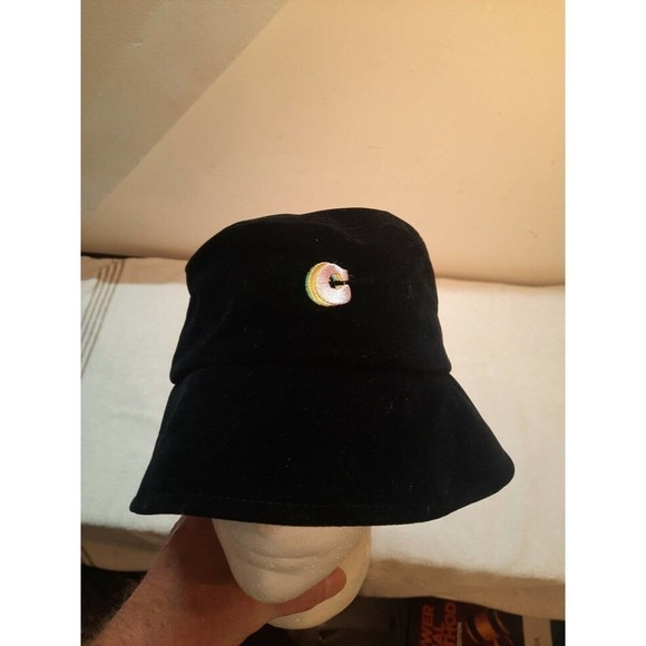 CIDER BUCKET HAT BLACK VELVET SUPER SOFT SIZE 7 1/4 - 7/38 NEW - Picture 2 of 6